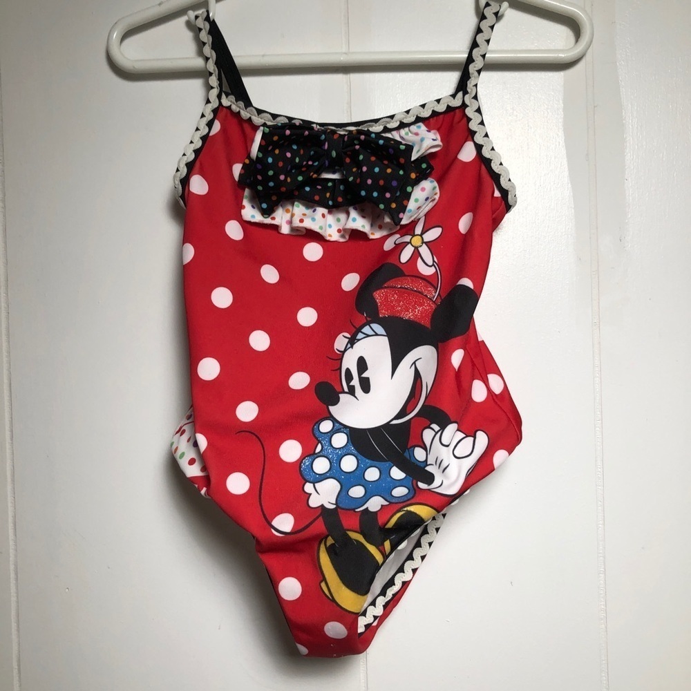 Infant Girls Minnie Mouse Swim Suit. Like New